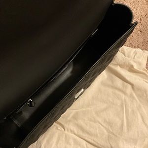 Tory Burch Fleming Large Shoulder Bag in Matte Black